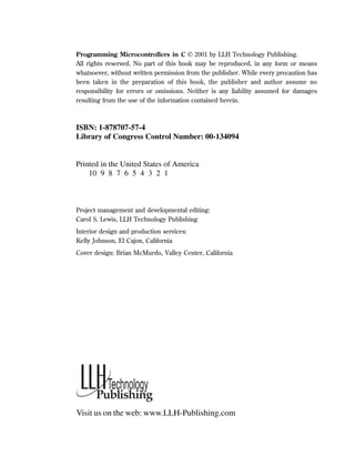 Programming Microcontrollers In C 2nd Ed Ted Vansickle | PDF