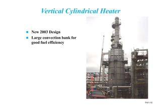 FH/1-10
Vertical Cylindrical Heater
 New 2003 Design
 Large convection bank for
good fuel efficiency
 