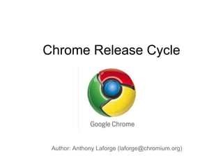 Chrome Release Cycle




 Author: Anthony Laforge (laforge@chromium.org)
 