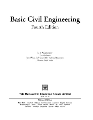Basic Civil Engineering fourth Edition M.S. Palanichamy | PDF