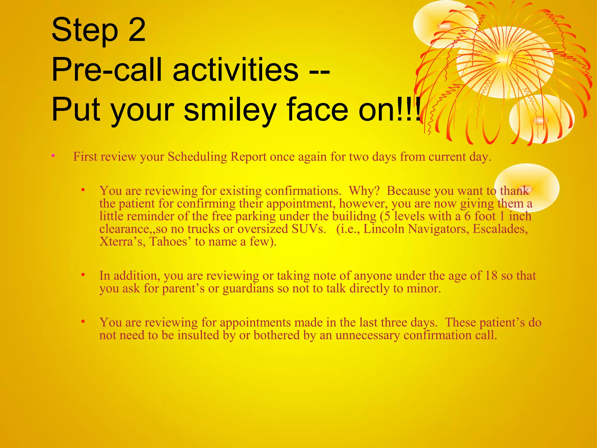 CONFIRMATION CALL PROCEDURE PPT confirmation-call-procedure-ppt