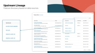 Upstream Lineage
Feature discovery based on data sources
 