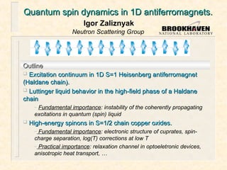 Quantum Spin Dynamics and Excitation Spectra in 1D Heisenberg ...