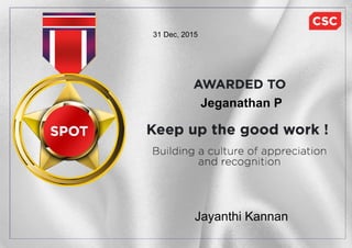 31 Dec, 2015
Jeganathan P
Jayanthi Kannan
 