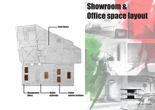 --------
---
by Ross Virgara
Showroom &
Office space layout
Management
Office
--------
--------Atelier
interior furniture
----------------
-------- Event Space
--------
--------Atelier
materials
 