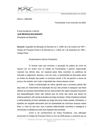 MPSC propõe alteração no Código de Processo Penal e no Código Penal para proibir referências à vida íntima da vítima em pr...