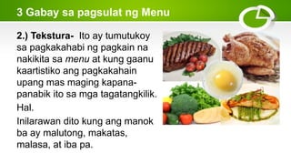 468123284-MENU-NG-PAGKAIN. teknikal bokasyunal | PPTX