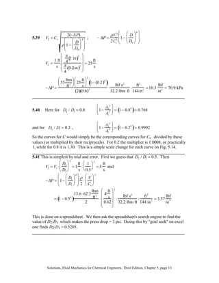 python + chemical engineering: pressure difference in... Fluid Mechanics for Chemical Engineers, 3rd Edition | PDF