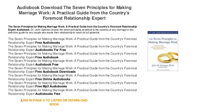 The Seven Principles for Making Marriage Work - Wikipedia the seven principles for making marriage work free download
