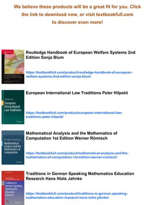 European Traditions in Didactics of Mathematics Werner Blum | PDF