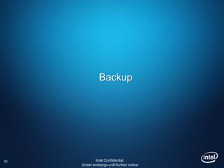 Backup




50          Intel Confidential
     Under embargo until further notice
 