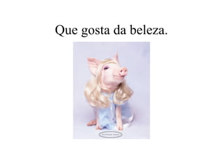 Que gosta da beleza. 