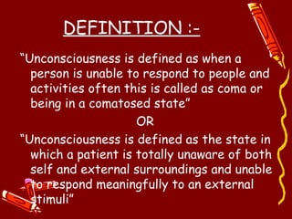 469770849-UNCONSCIOUSNESS-ppt.unconcsiousnessppt | PPT