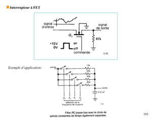 185
 Interrupteur à FET
Exemple d’application:
 
