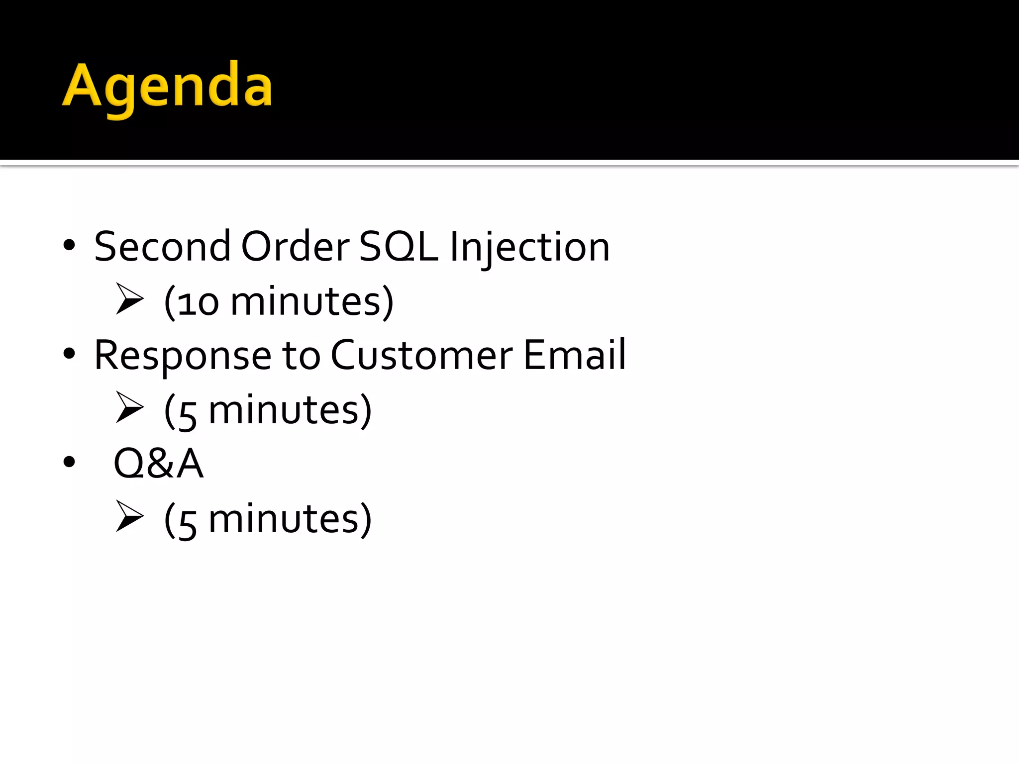2nd-Order-SQLi-Josh | PPT