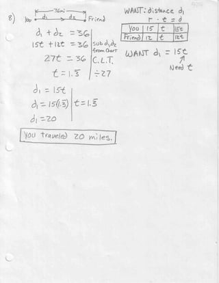 Uniform Motion Answers