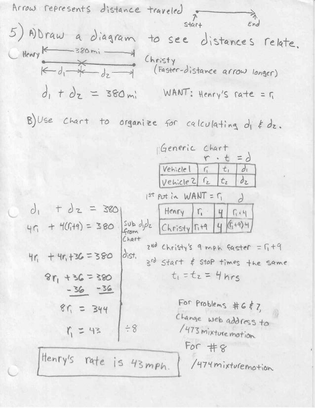 Uniform Motion Answers
