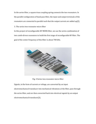 Reconfigurable RF MEMS Bandpass Filter | PDF