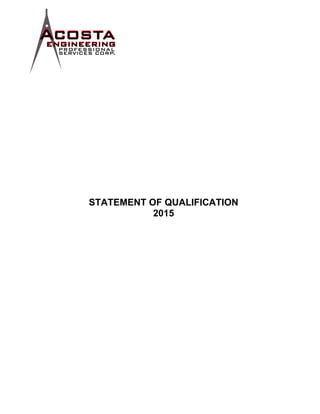 STATEMENT OF QUALIFICATION
2015
 