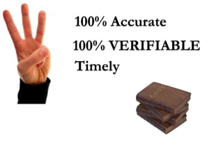 100% Accurate
100% VERIFIABLE
Timely
 