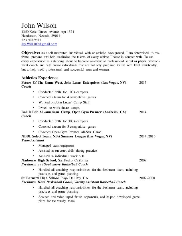 athletic trainer resumes