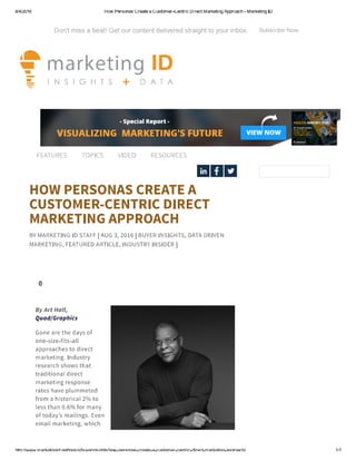 How Personas Create a Customer-Centric Direct Marketing Approach - Marketing ID