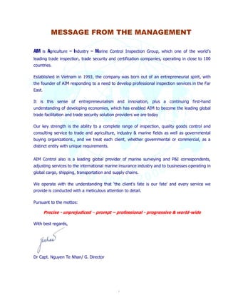 AIM BROCHURE & INSPECTION SURVEY ACTIVITIES DETAILS | PDF