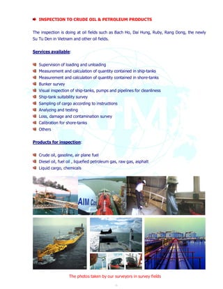 AIM BROCHURE & INSPECTION SURVEY ACTIVITIES DETAILS | PDF
