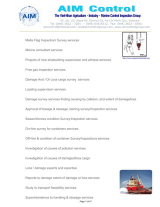 AIM BROCHURE & INSPECTION SURVEY ACTIVITIES DETAILS | PDF