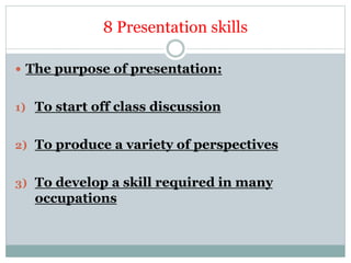 Study Skills topics covered | PPTX