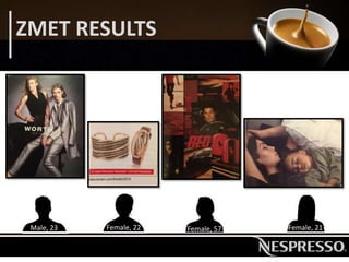 ZMET RESULTS
Male, 23 Female, 22 Female, 21Female, 57
 