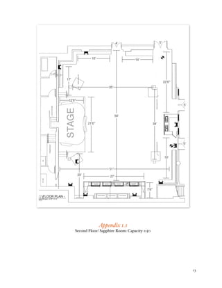 % 13
Appendix 1.1
Second Floor/ Sapphire Room: Capacity 1150
 