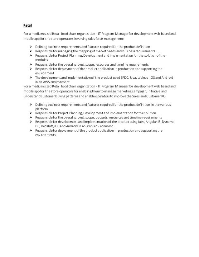 professional experience summary