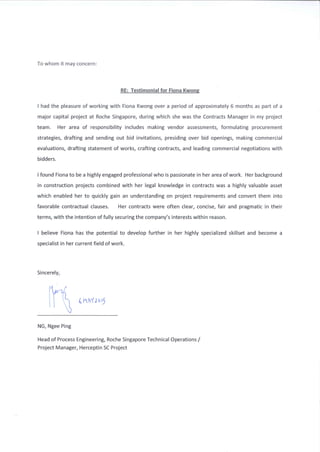Reference Letter- Roche