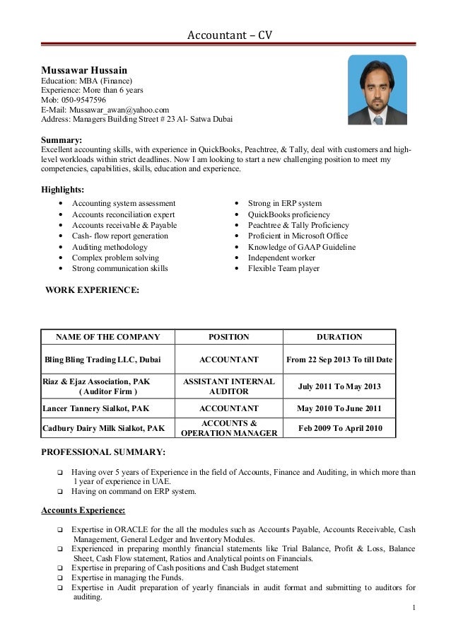 Finance officer resume