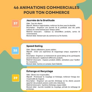 46 idées d’animations commerciales pour booster ton commerce | PDF