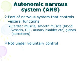 Physiology ANS | PPT