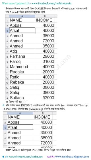 Want more Updates 
NAME
Ahmed
 INCOME Sort Then by
INCOME (Ascending)
Ahmed INCOME
 