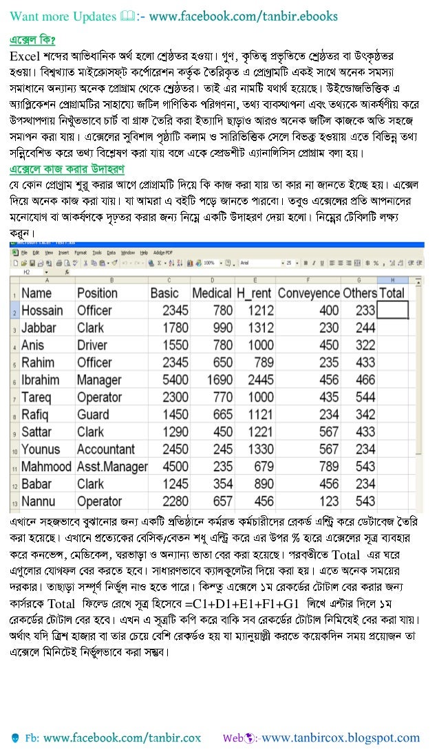 Ms Excel Bengali Complete Tutorial With Image Ms Excel Bengali Complete Tutorial With Image