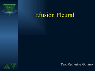 Efusión Pleural




         Dra. Katherine Gutarra
 