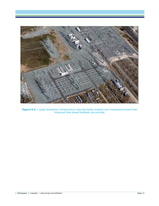 | Whitepaper | Cascade | www.dnvgl.com/software Page 11
Figure 5.2 – Large Substation infrastructure requires better analytic and maintenance tools than
historical time based methods can provide.
 