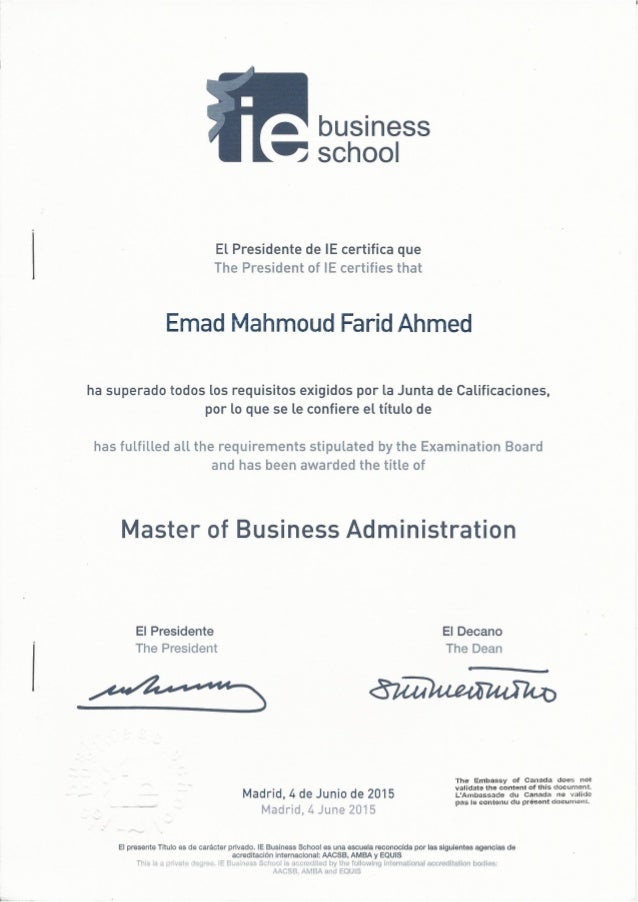 Legislated Mba Ie Business School Diploma