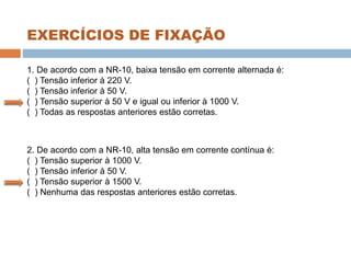nr 10 - atividade de risco com eletricidade | PDF