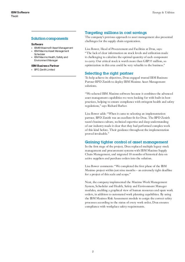 Maximo case study picture