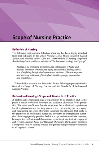 Nursing Scope and Standards of Practice 3rd Edition Coll. | PDF