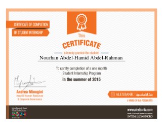 Nourhan Abdel-Hamid Abdel-Rahman
 