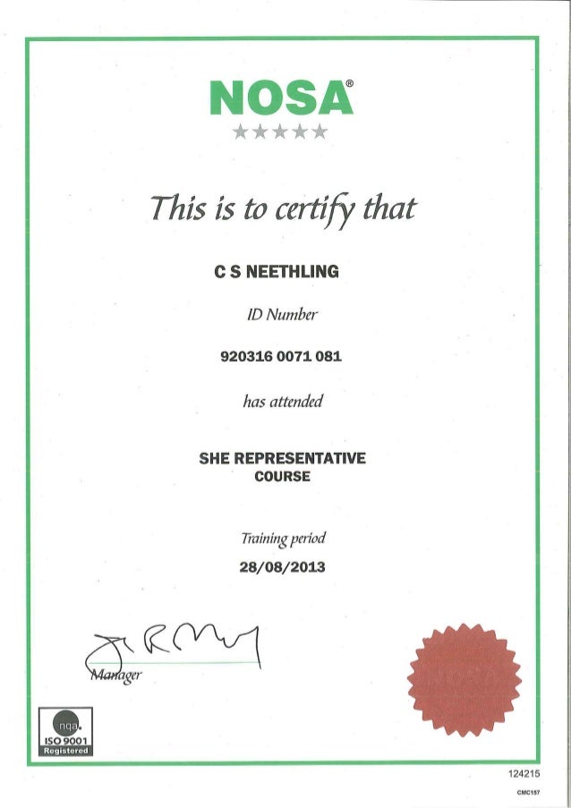 SHE Rep Certificate she-rep-certificate