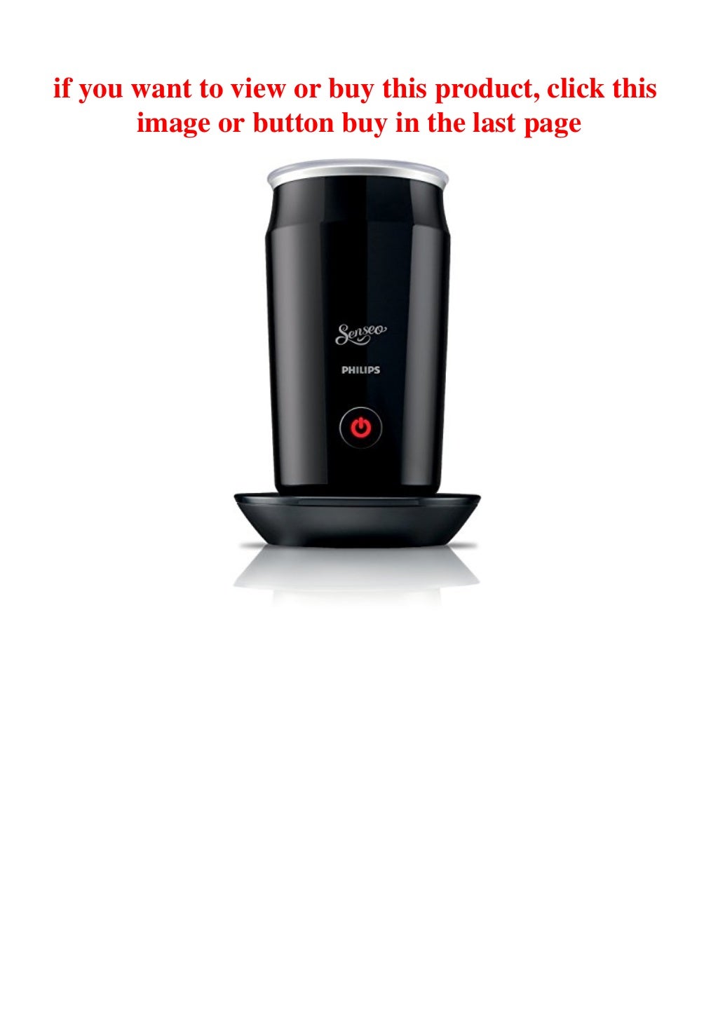 Philips Senseo Milk Twister CA6500/60 Milchaufschäumer (500 W