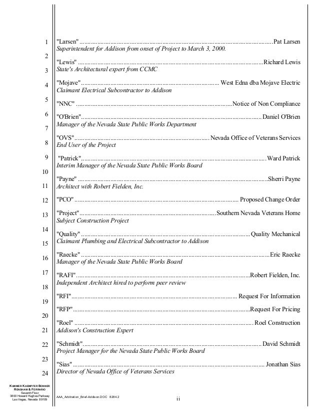 aaa_arbitration_brief addison 1 nevada state public works board