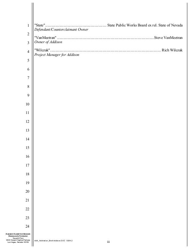 aaa_arbitration_brief addison 1 nevada state public works board